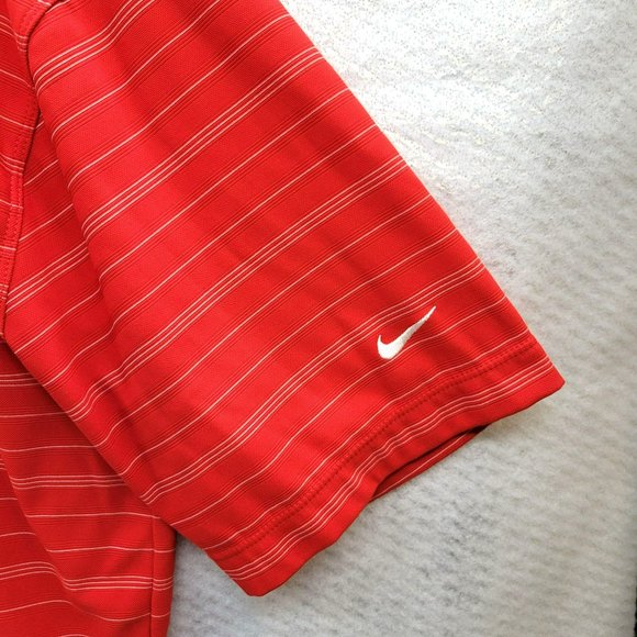 Nike Golf Fit Dry Men's Large Red White Stripes 256650-612 - Picture 3 of 6